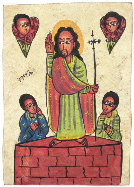 エチオピア正教イコン（中）<アフリカの雑貨：アフリカ雑貨アザライ