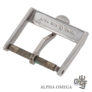 オメガ 尾錠 サンバックル 16mm 1970年代 ピンバックル ヴィンテージ