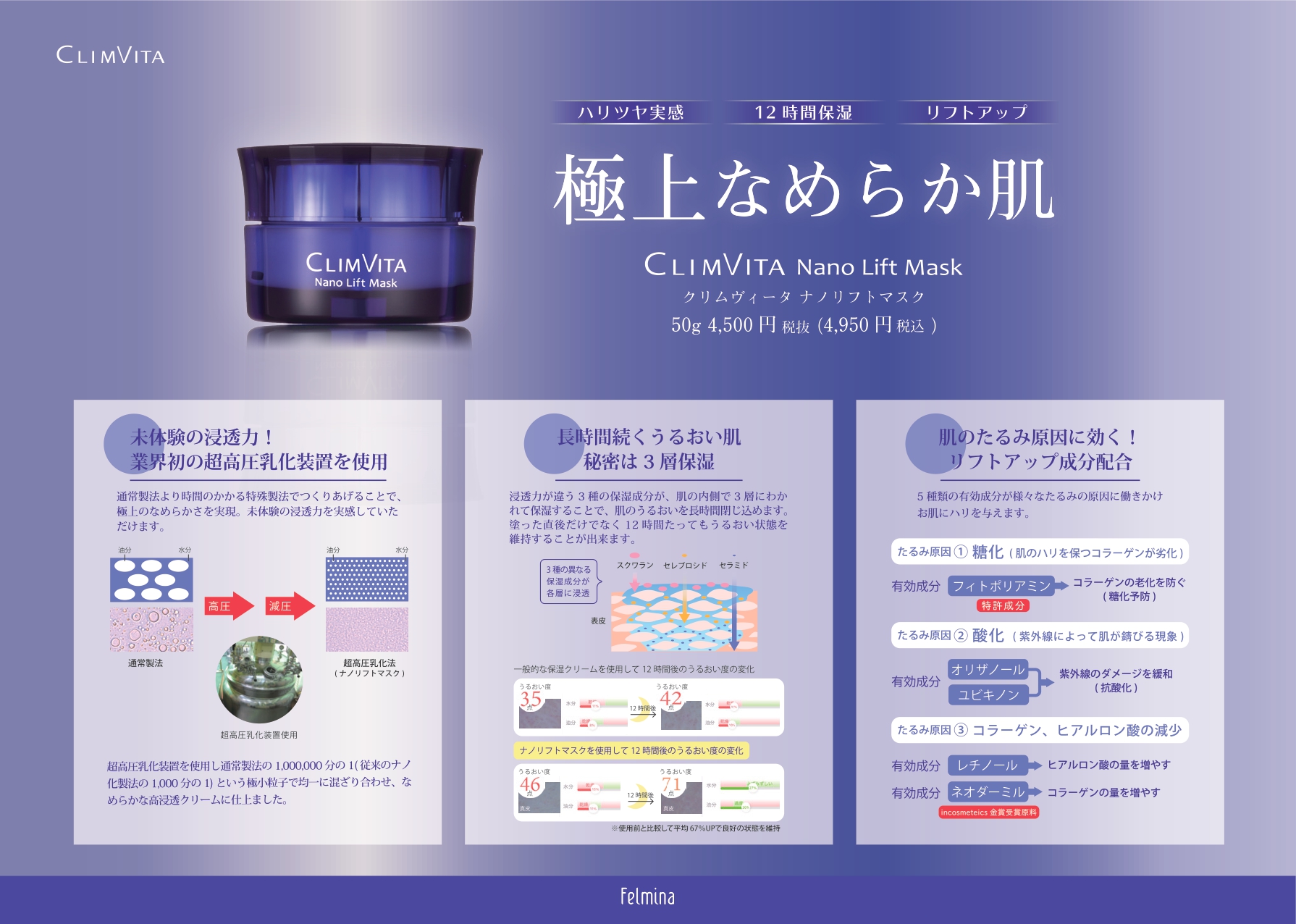 2月27日16時まで上代の50%OFF】フェルミナ CLIMVITA(クリムヴィータ