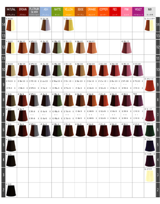 カラーチャートから購入する】ナプラ ナシード クイックカラーの業務用