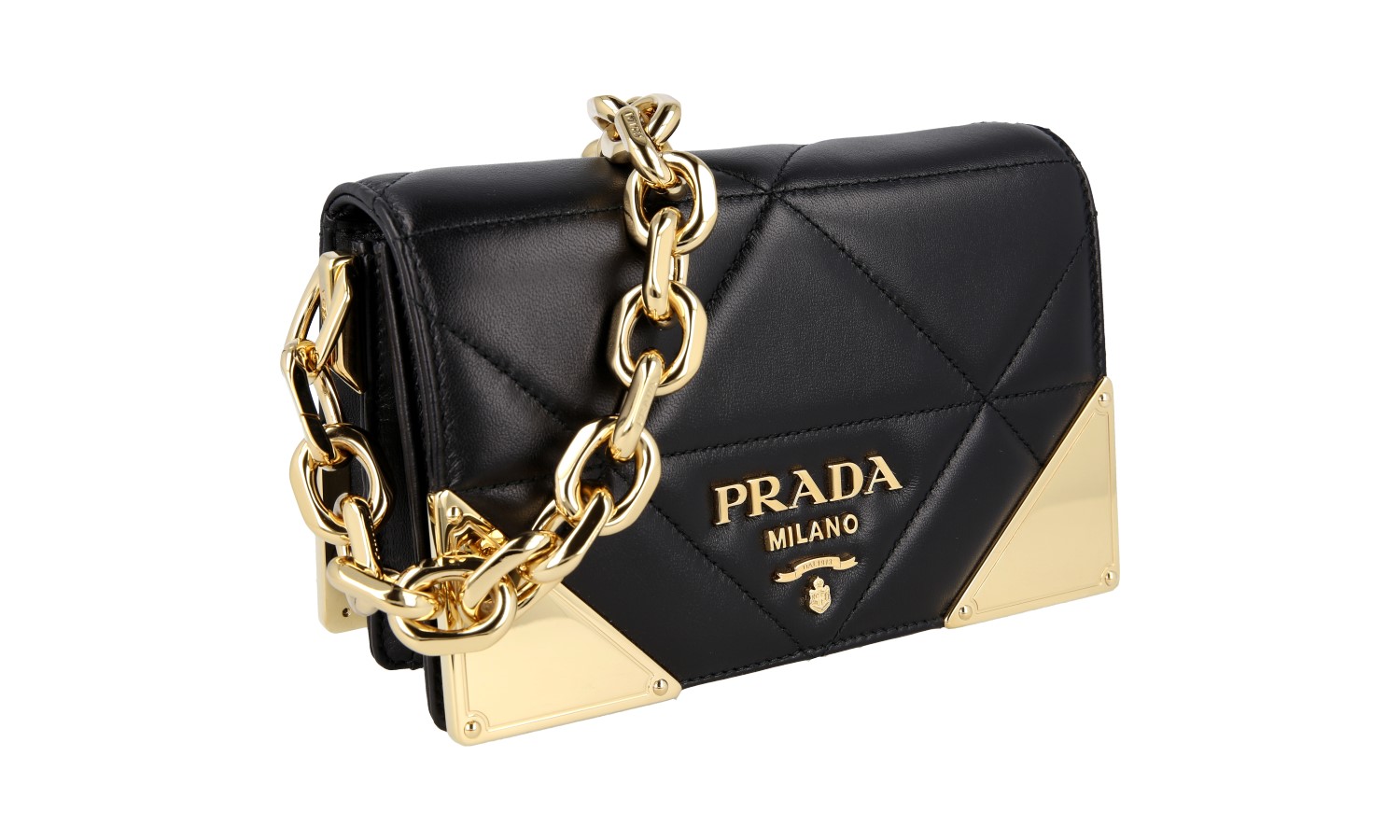 LUXUS PRADA SCHULTER TASCHE HANDTASCHE 1BD333 SCHWARZ LEDER NEU | eBay
