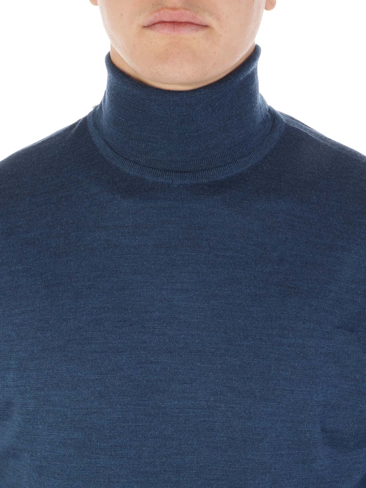JOHN SMEDLEY Men's Cherwell Turtleneck Sweater Indigo | CHERWELL