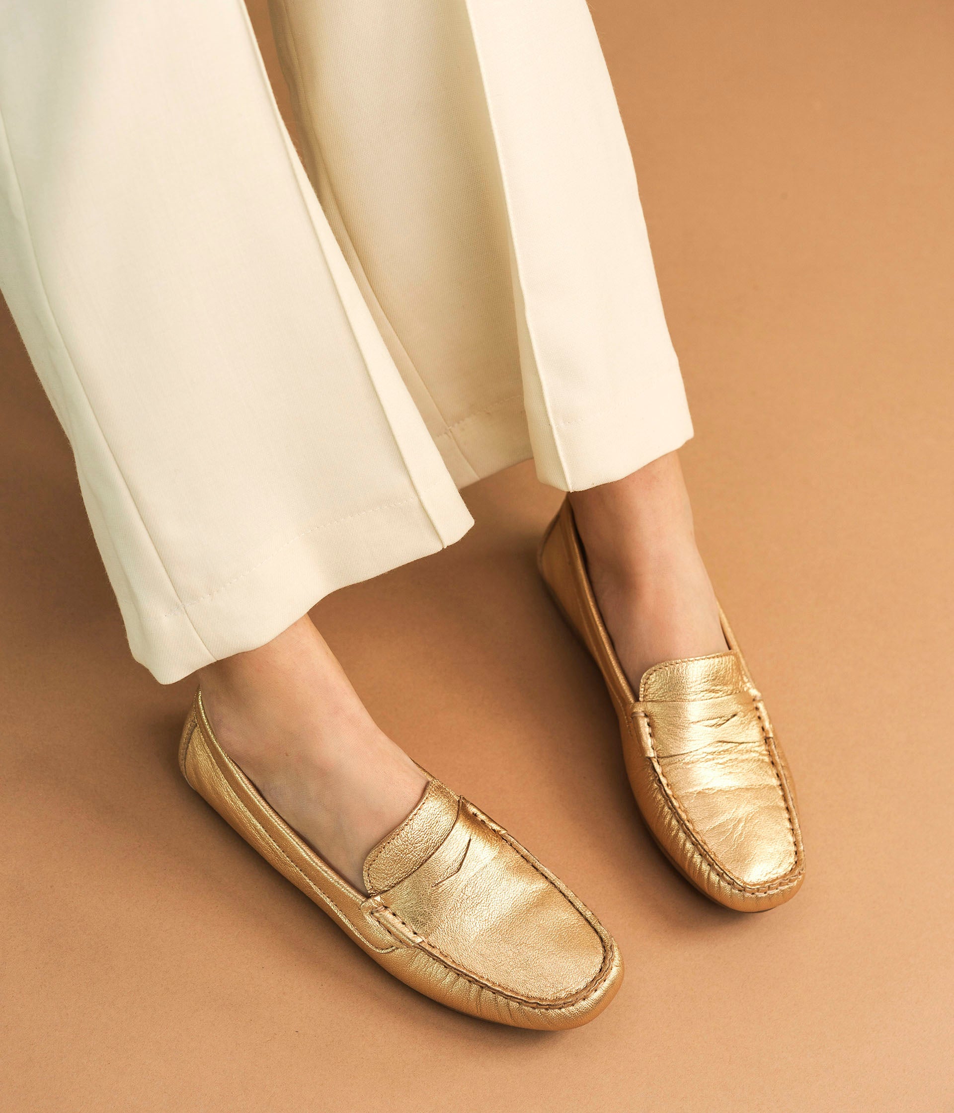 GOLD AMIGO LOAFER - Flats & Loafers Women | Bocage