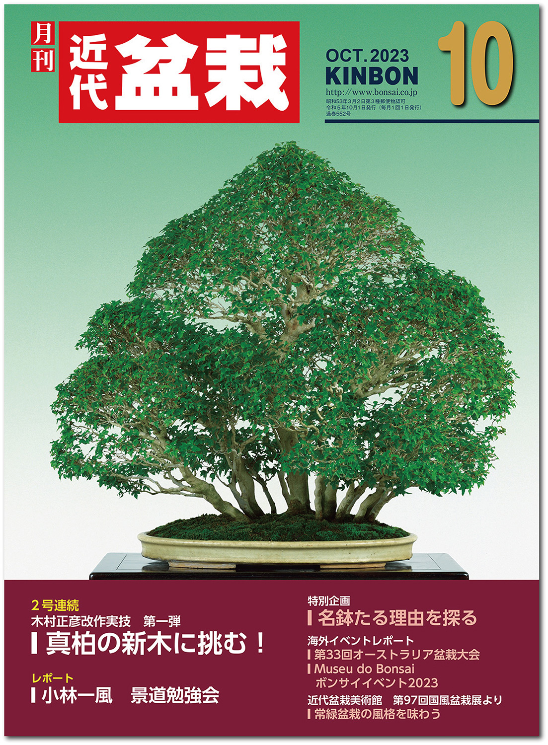 月刊「近代盆栽」2023年10月号 | 盆栽、盆栽書籍、盆栽鉢の通販│近代出版