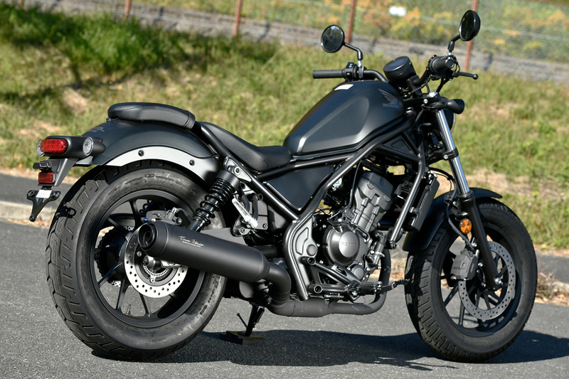 パワーヘッダー S マットブラック スリップオン：レブル250：政府認証