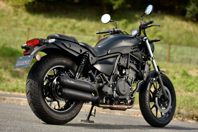 パワーヘッダー W マットブラック スリップオン：エリミネーター400