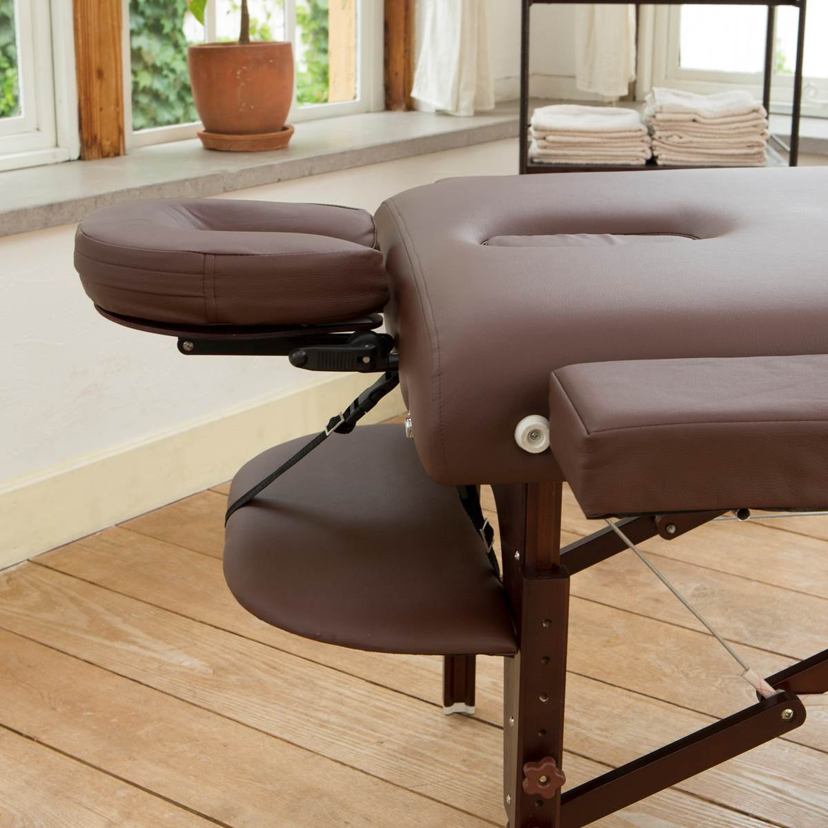 高級ワイド木製折りたたみベッド006WDX（ダークブラウン）の卸・通販