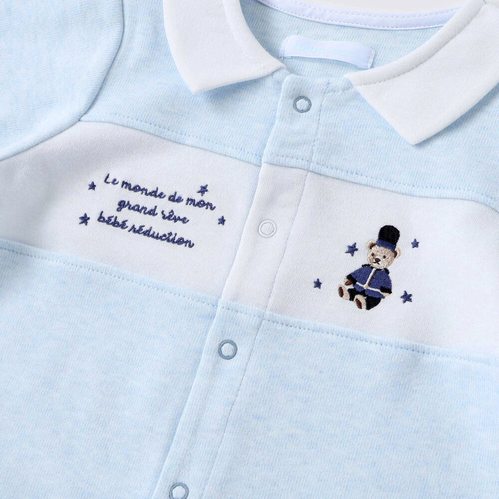 お揃い】ニット切り替えアニマルモチーフカバーオール(70~80cm)(70cm