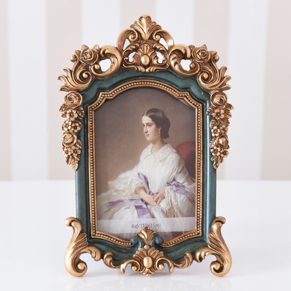 アールヌーヴォー フォトフレーム アンティークブルー | ロココ調家具