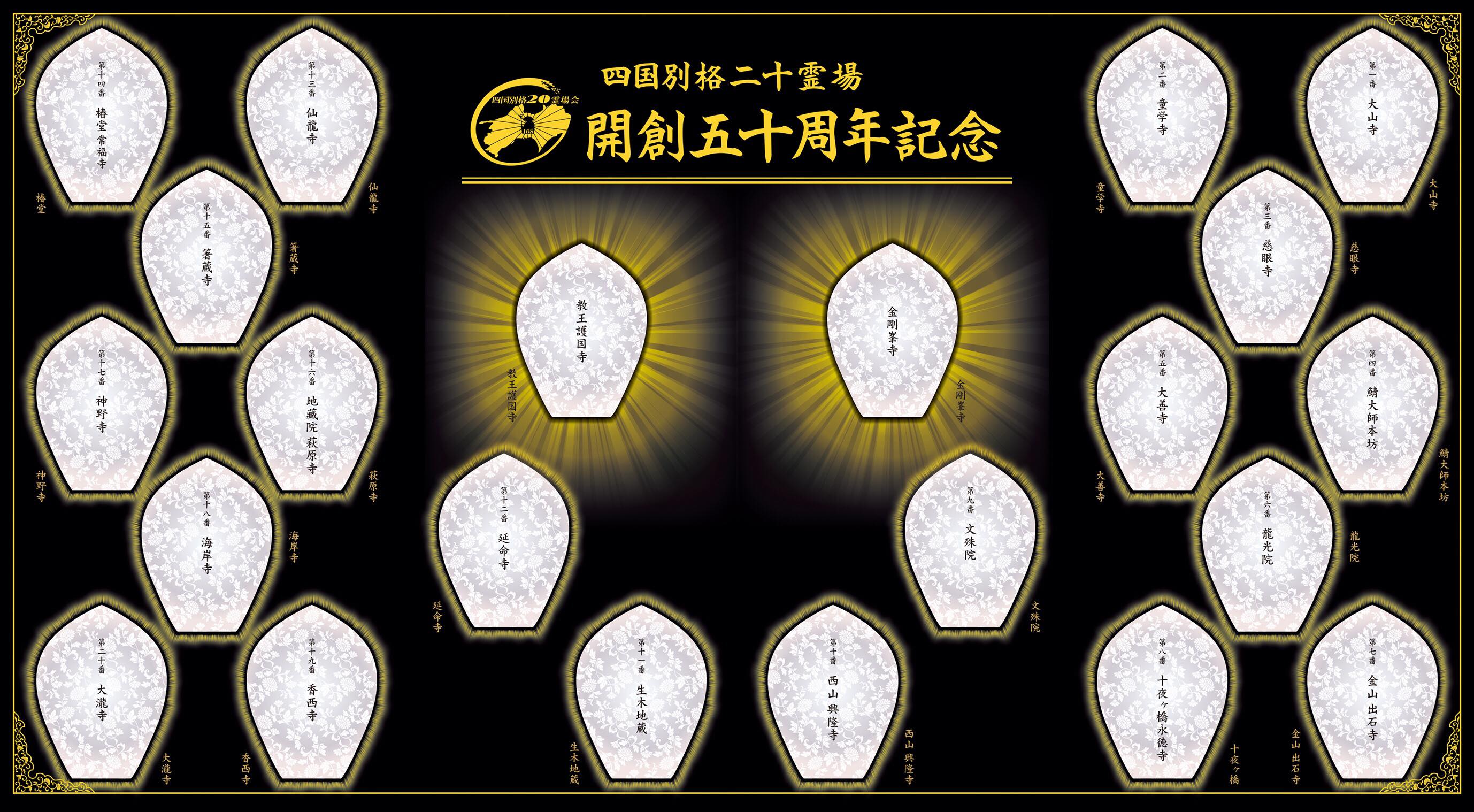 新しい散華台紙のご紹介 – 四国別格二十霊場