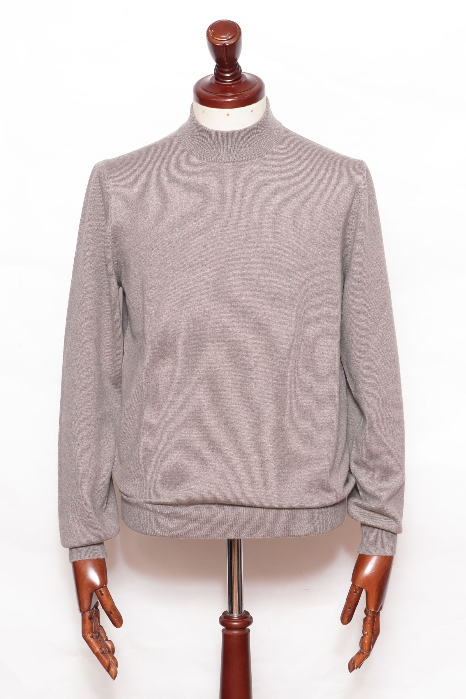 Gran Sasso - 12G ハイゲージ メリノウール モックネック ニット 55108