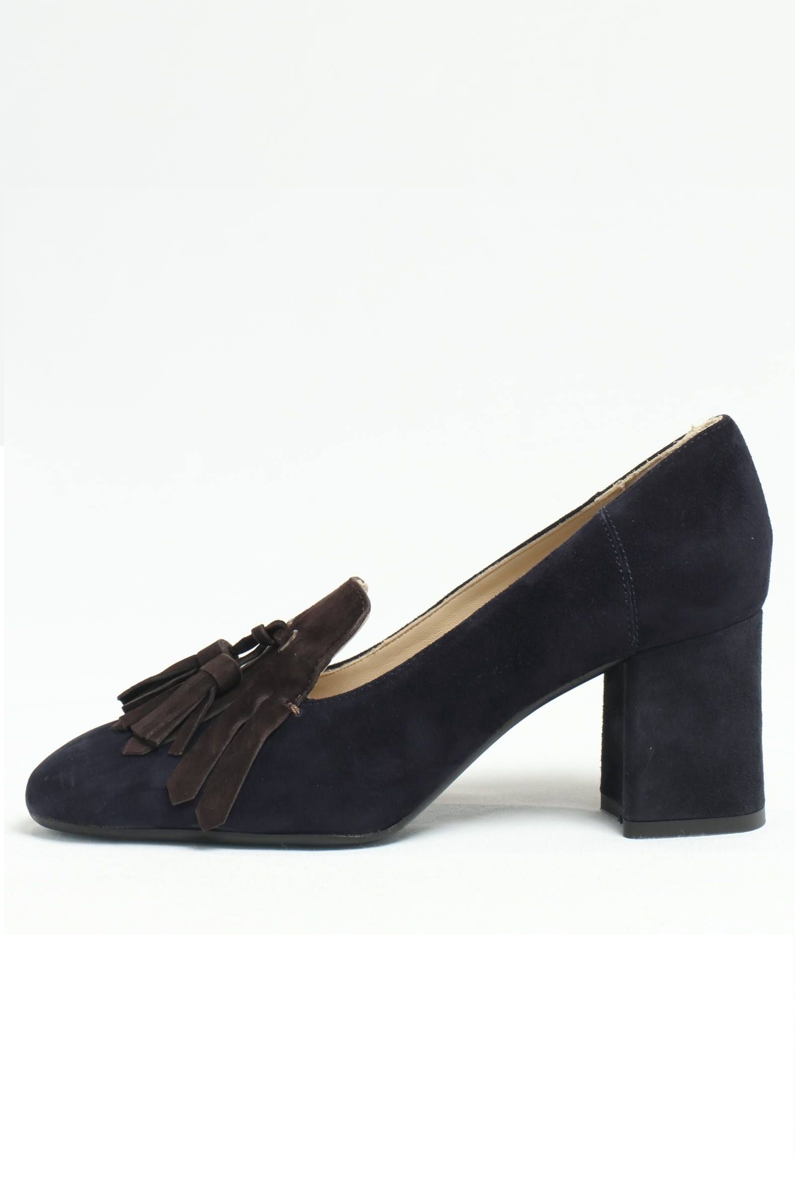 FABIO RUSCONI - ASIA142 バイカラー タッセル付き スエード レザー