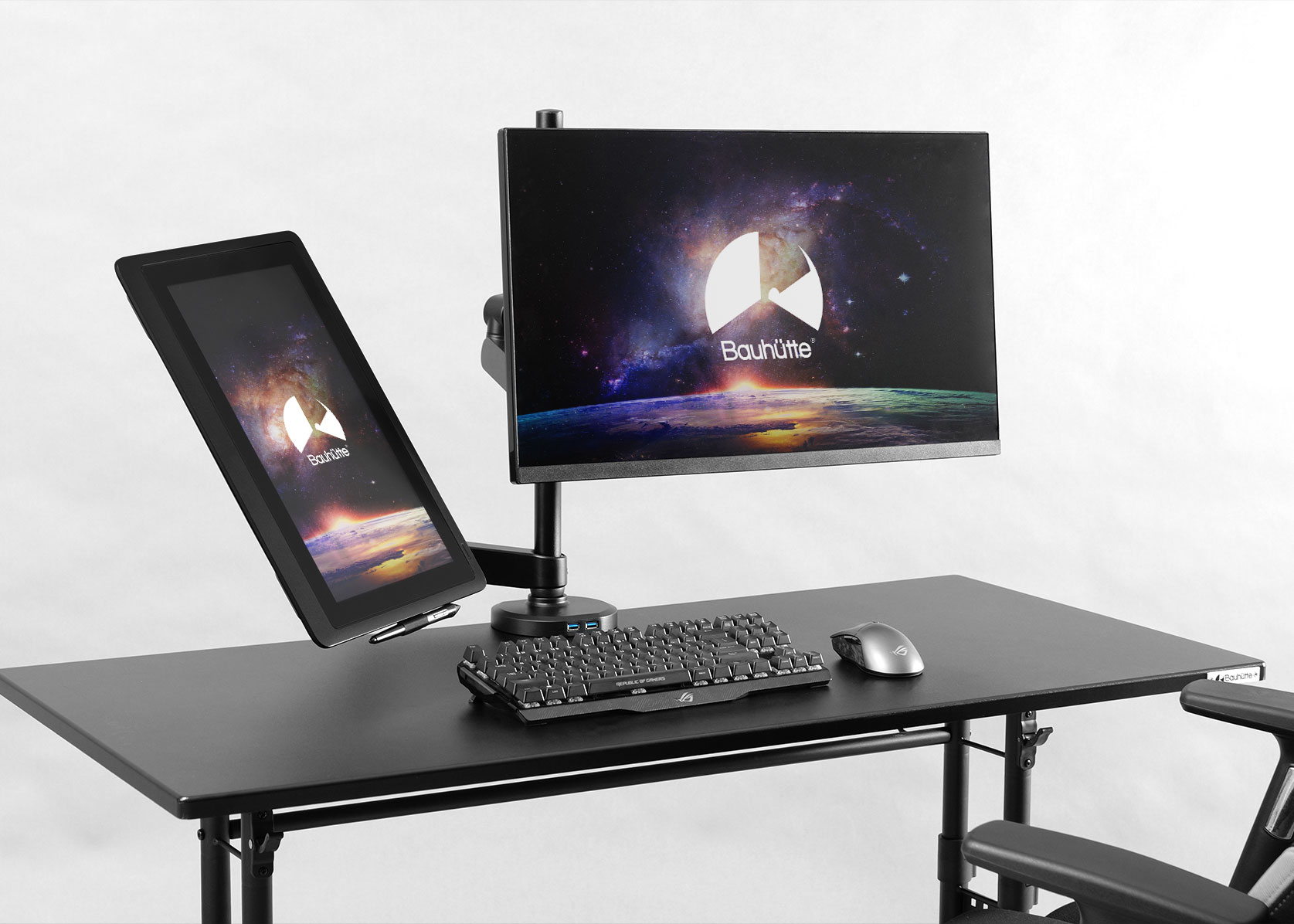 ロングモニターアーム BMA-2GSV | Bauhütte®