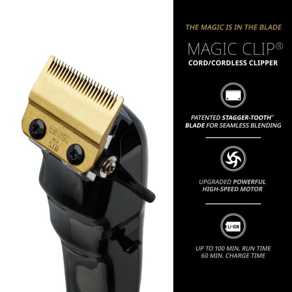 Wahl 5 Star Black Magic Clip Cord/Cordless Clipper #3026432