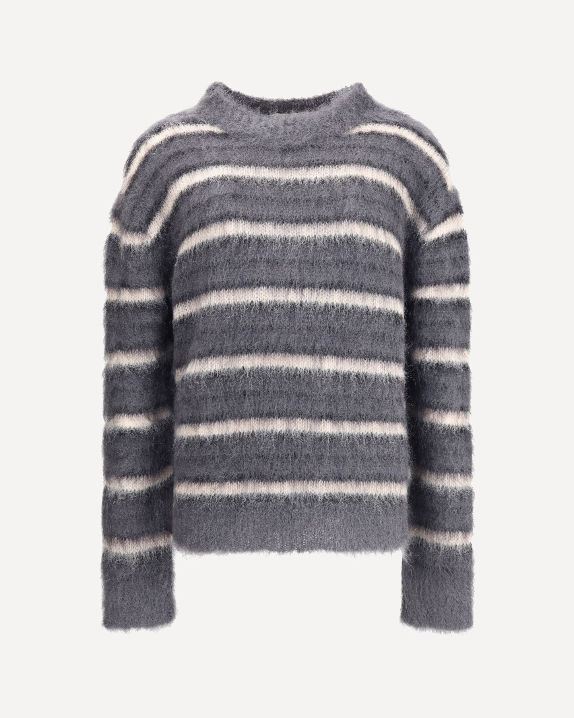 MARNI Striped wool mohair Sweater GREY | Base Blu