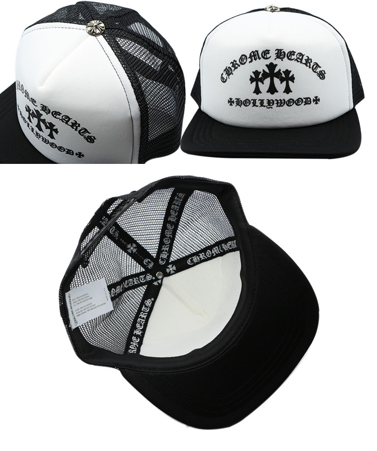 クロムハーツトラッカーキャップキングタコブラックホワイト|クロム