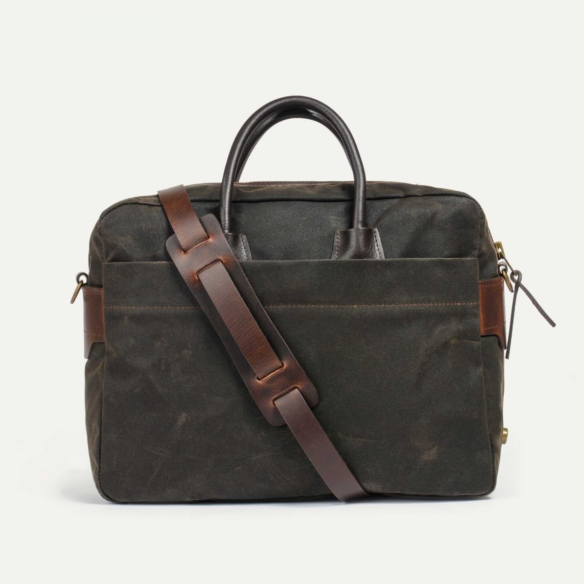 Report Business bag - Khaki waxed