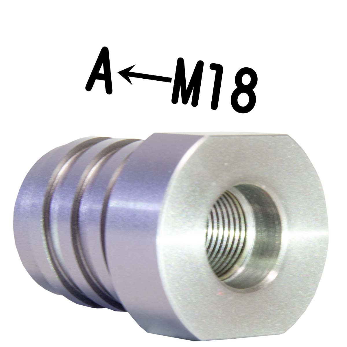 M18ねじ → Aロッドねじ レジューサー (ねじ山変換)