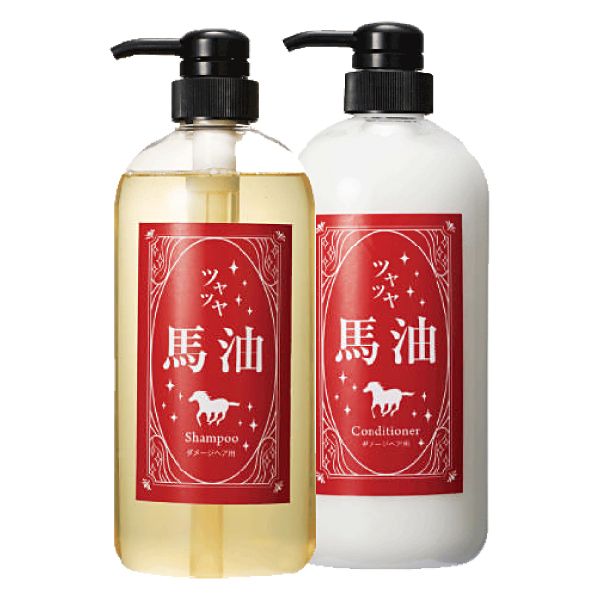 ツヤツヤ馬油シャンプー＆コンディショナーセット 各700ml | 美通販