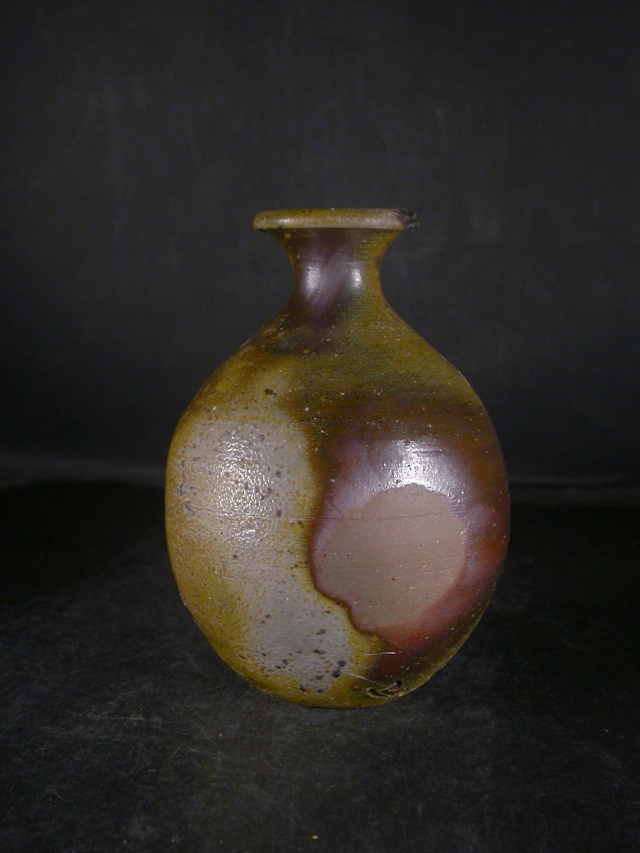 備前焼 登窯 岡山県無形文化財 吉本 正 四方桟盛蓋共箱付き窯変徳利8