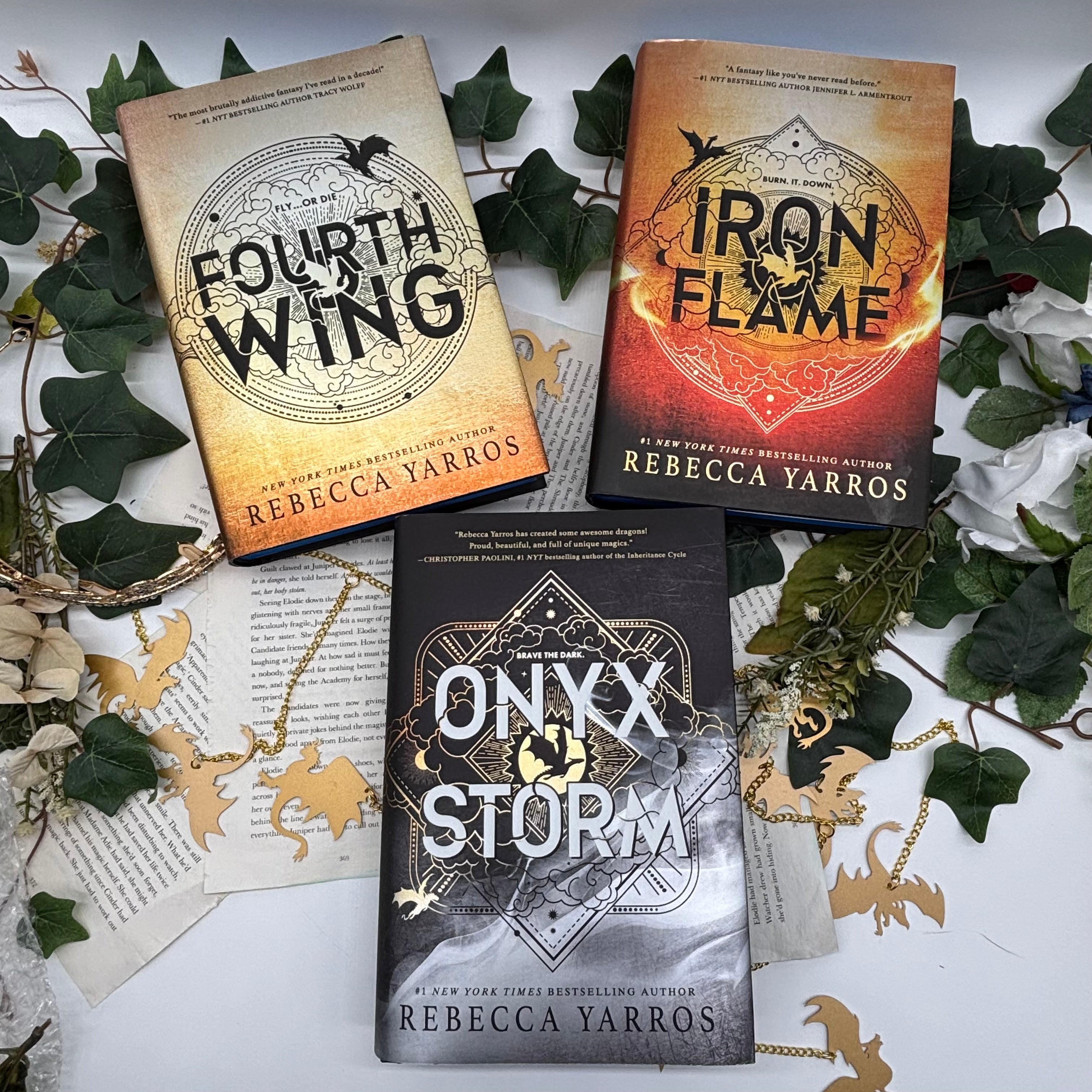 The Empyrean Series Fourth Wing, Iron Flame and Onyx Storm