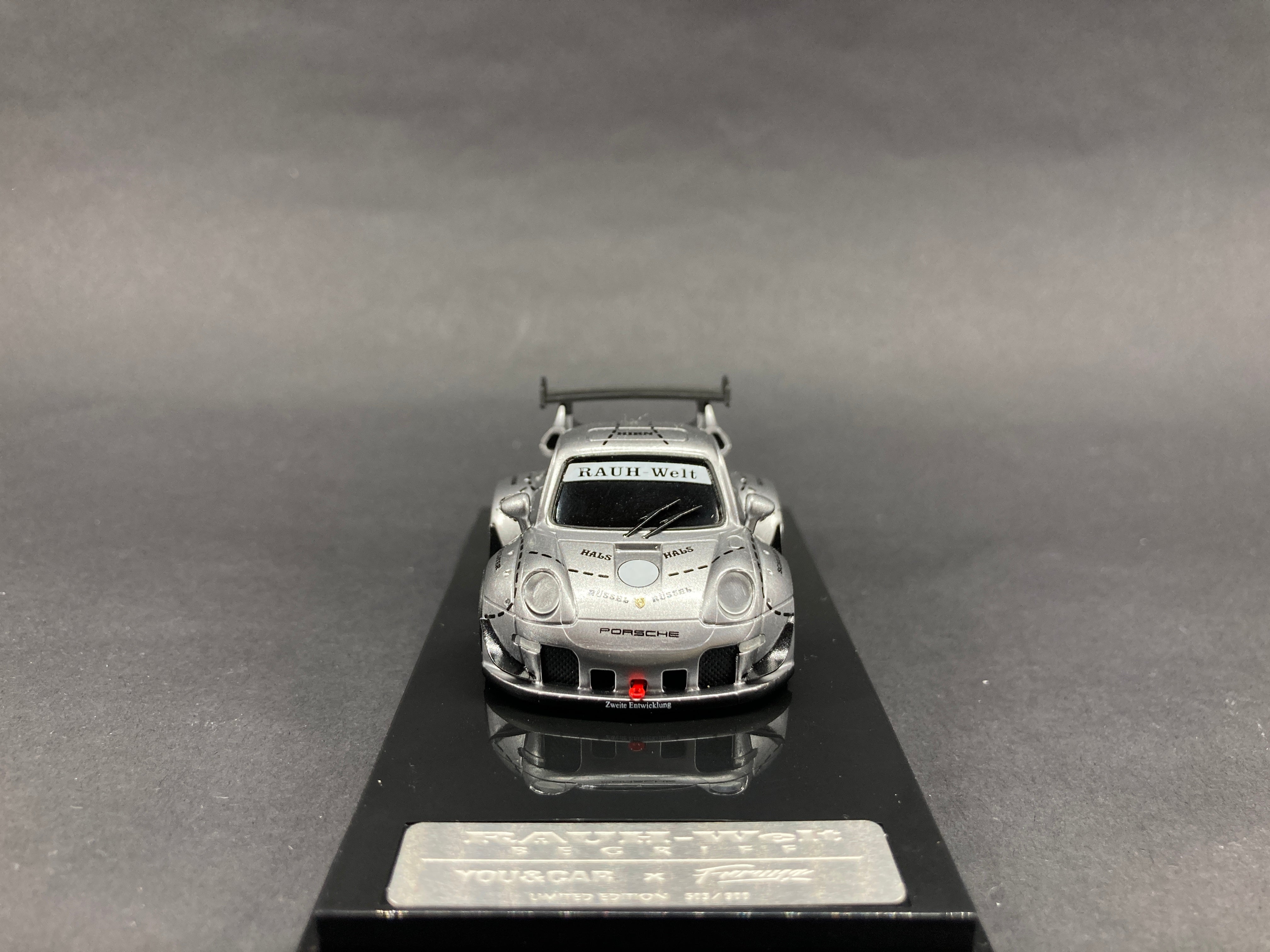 Furuya X YOU&CAR 1/64 Porsche Carrera 911 993 RWB Silver Pig Q-Car