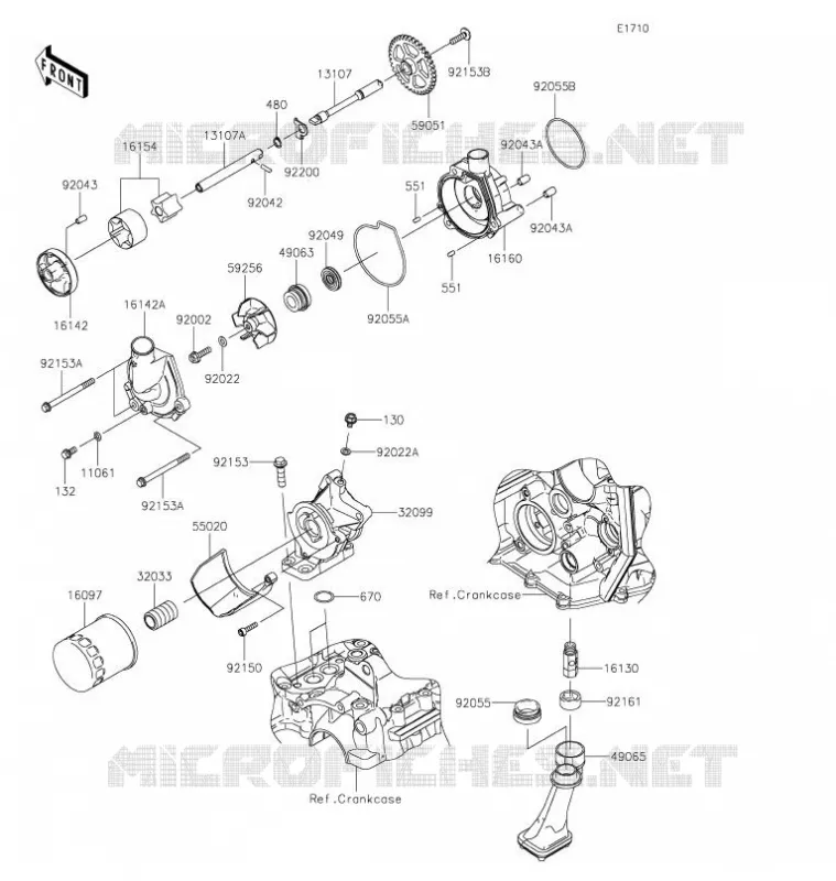 Oil pump - oil filter for Kawasaki NINJA ZX-6R 2021 - Kawasaki