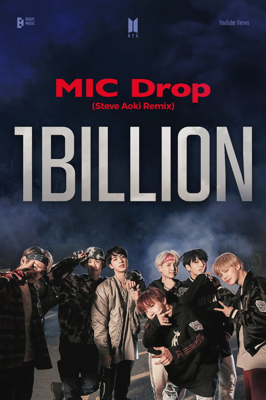 BTS「MIC Drop」リミックスMV、通算4作目となる10億再生突破 | Daily
