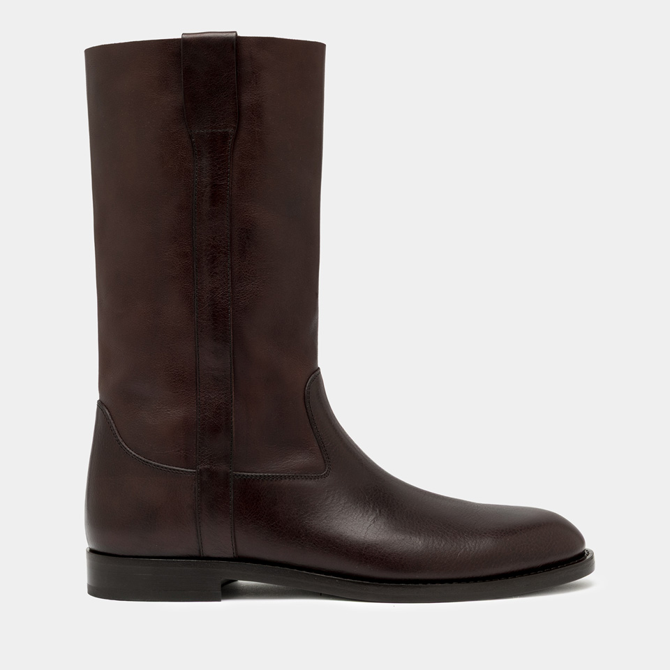 BUTTERO FIORENTINA ANKLE BOOTS IN BLACK LEATHER B11710ETRU-UG1/01-NERO