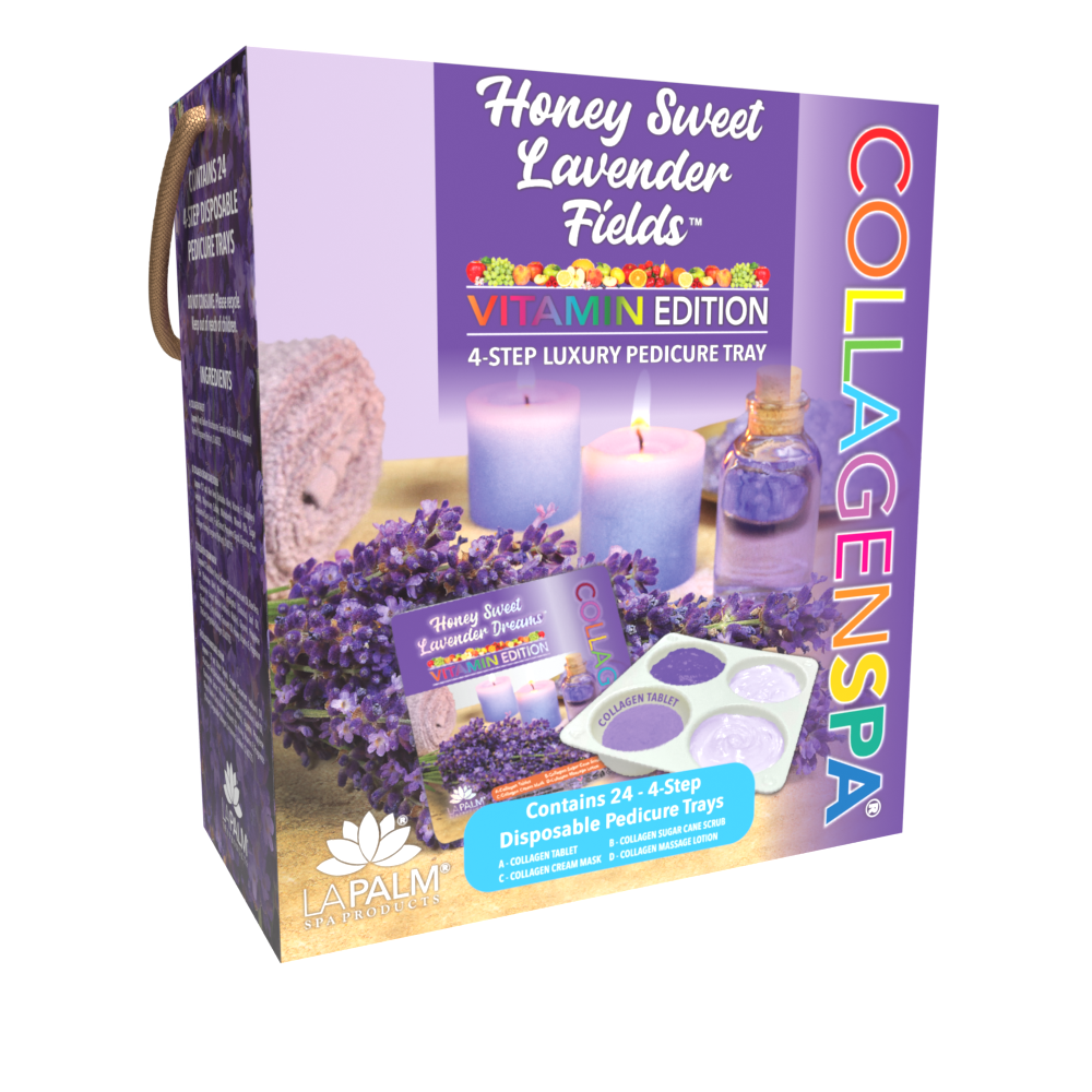 CollagenSpa®4 Step Pedi TrayHoney Sweet Lavender Fields - La Palm