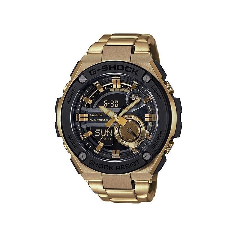 Casio G-Shock G-Steel Analogue/Digital Black/Gold Mens Watch