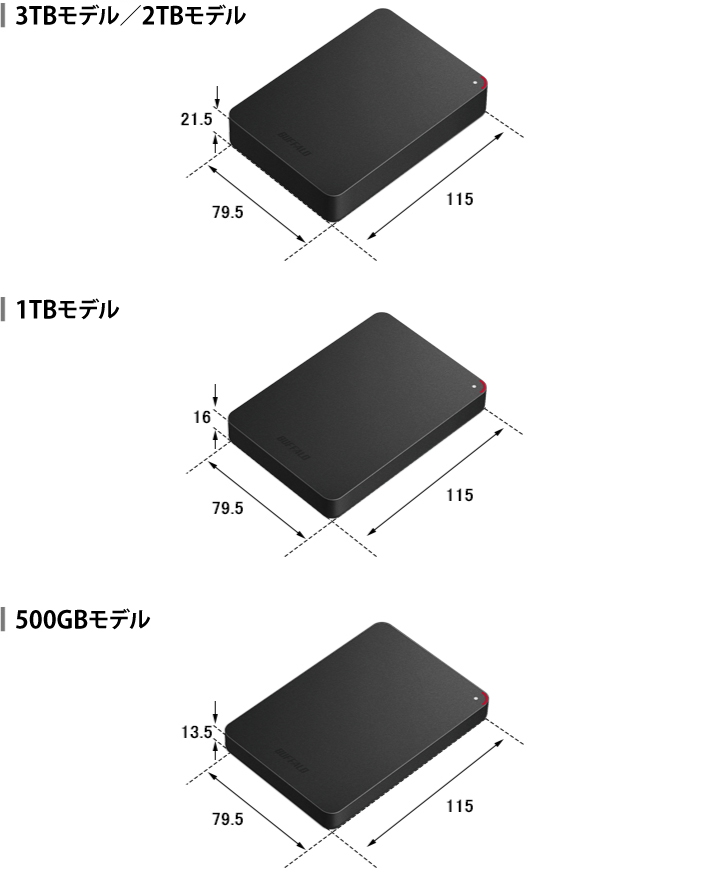 HD-PNF2.0U3-GWE : ポータブルHDD : MiniStation | バッファロー