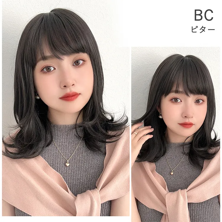医療用ウィッグ 手植え2wayバング レイヤーカールセミディ｜ウィッグの