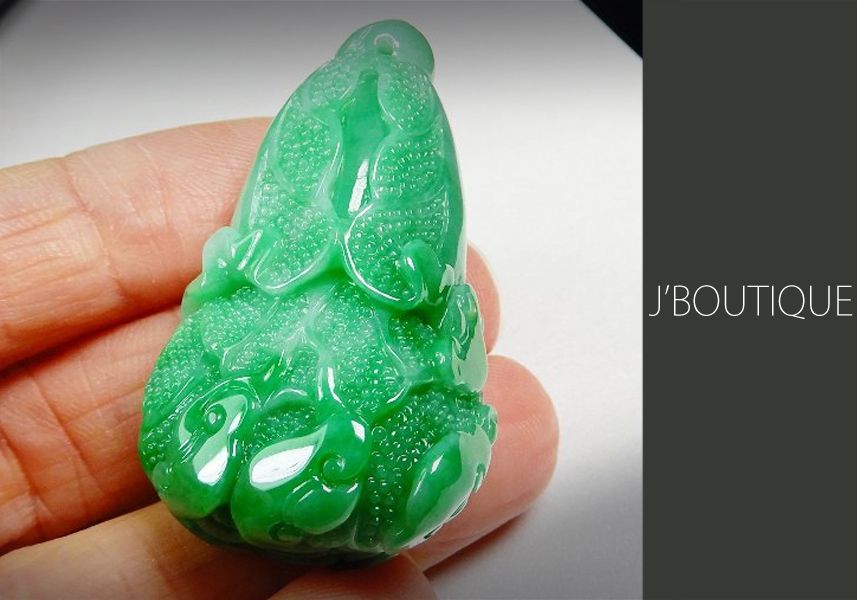 ミャンマー産天然無処理翡翠 白菜 如意 吉祥 ペンダント インテリア 手
