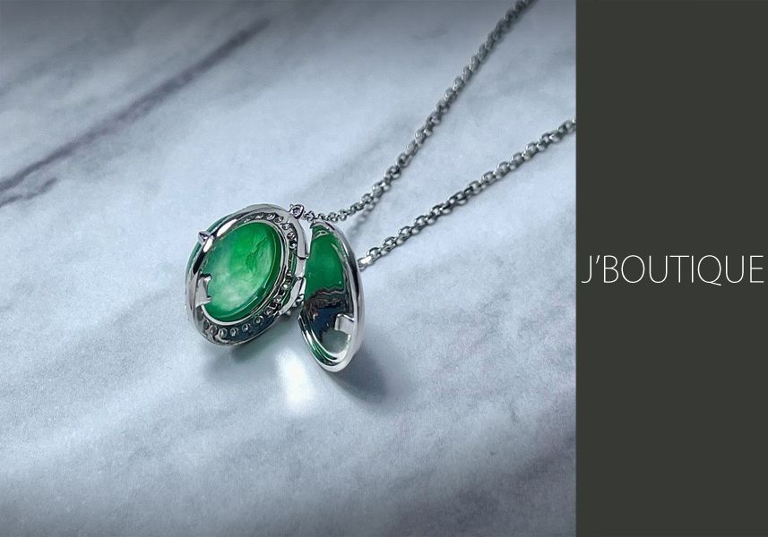 ミャンマー産天然無処理翡翠 ジュエリー ペンダント 翠緑 冰 K18