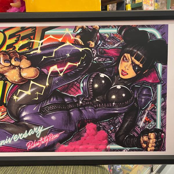 Street Fighter V Series 2 “JURI” シルクスクリーンポスター（ネオン