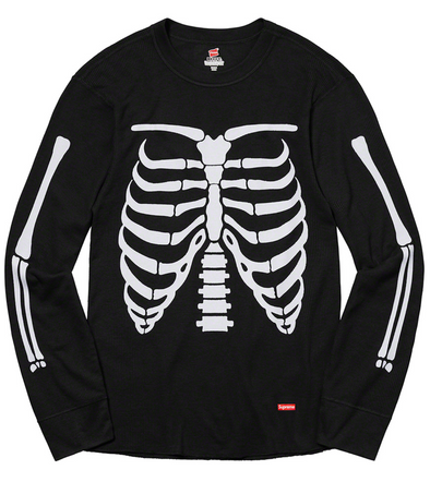 Supreme x Hanes Skeleton Thermal (Black) – GotEmKicks