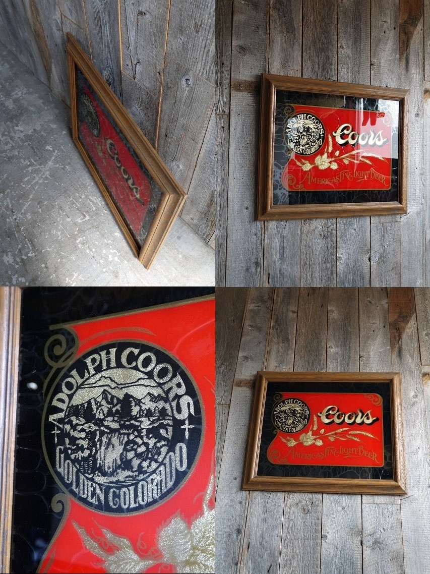 アメリカン雑貨 ビンテージパブミラー coors ビール アメリカン雑貨
