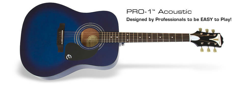 Epiphone Pro-1 Acoustic Guitar In Trans Blue: Canadian Online