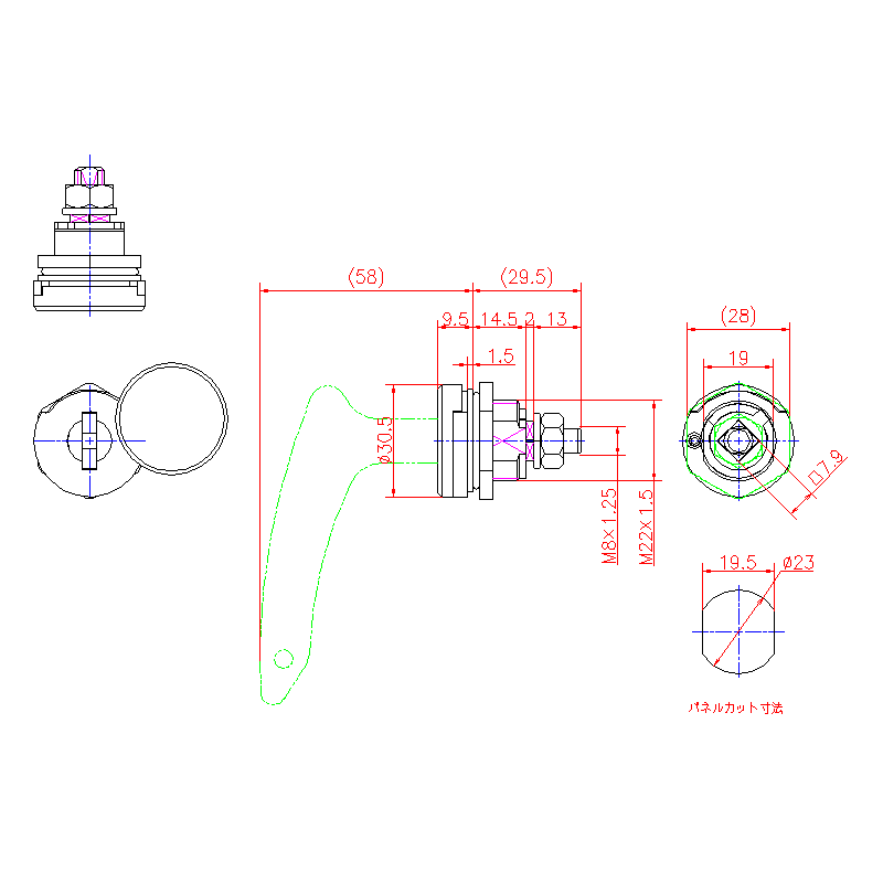 PH-57-SUS | 取り外しハンドル | ジョー・プリンス竹下株式会社