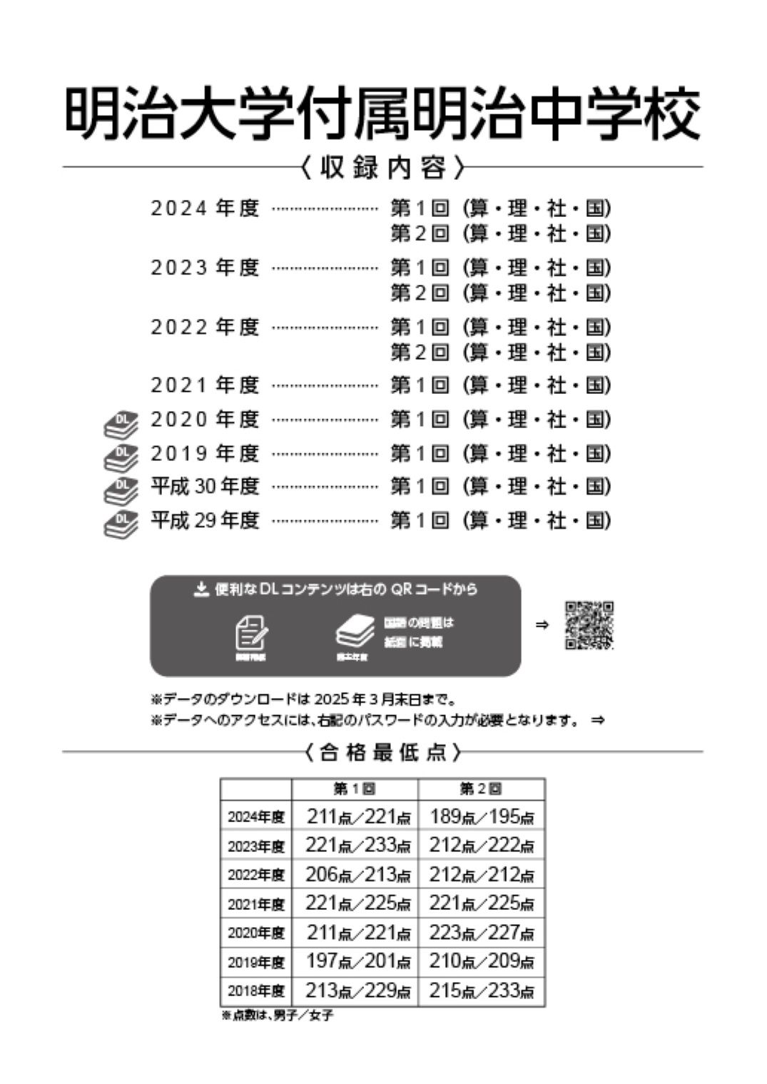 明治大学付属明治中学校(東京都) 2025年度版 - 中学入試・高校入試過去