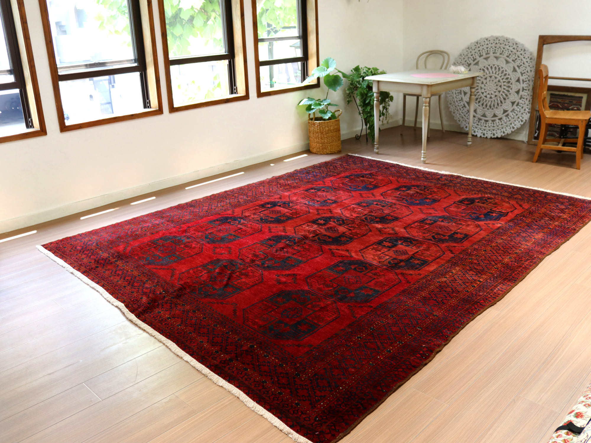 部族絨毯 トライバルラグ ヴィンテージ287×235cm トルクメン エルサリ