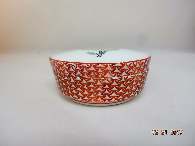 大磯名家出物時代美品12代柿右衛門鑑定済み柿香合 茶道具 香道具