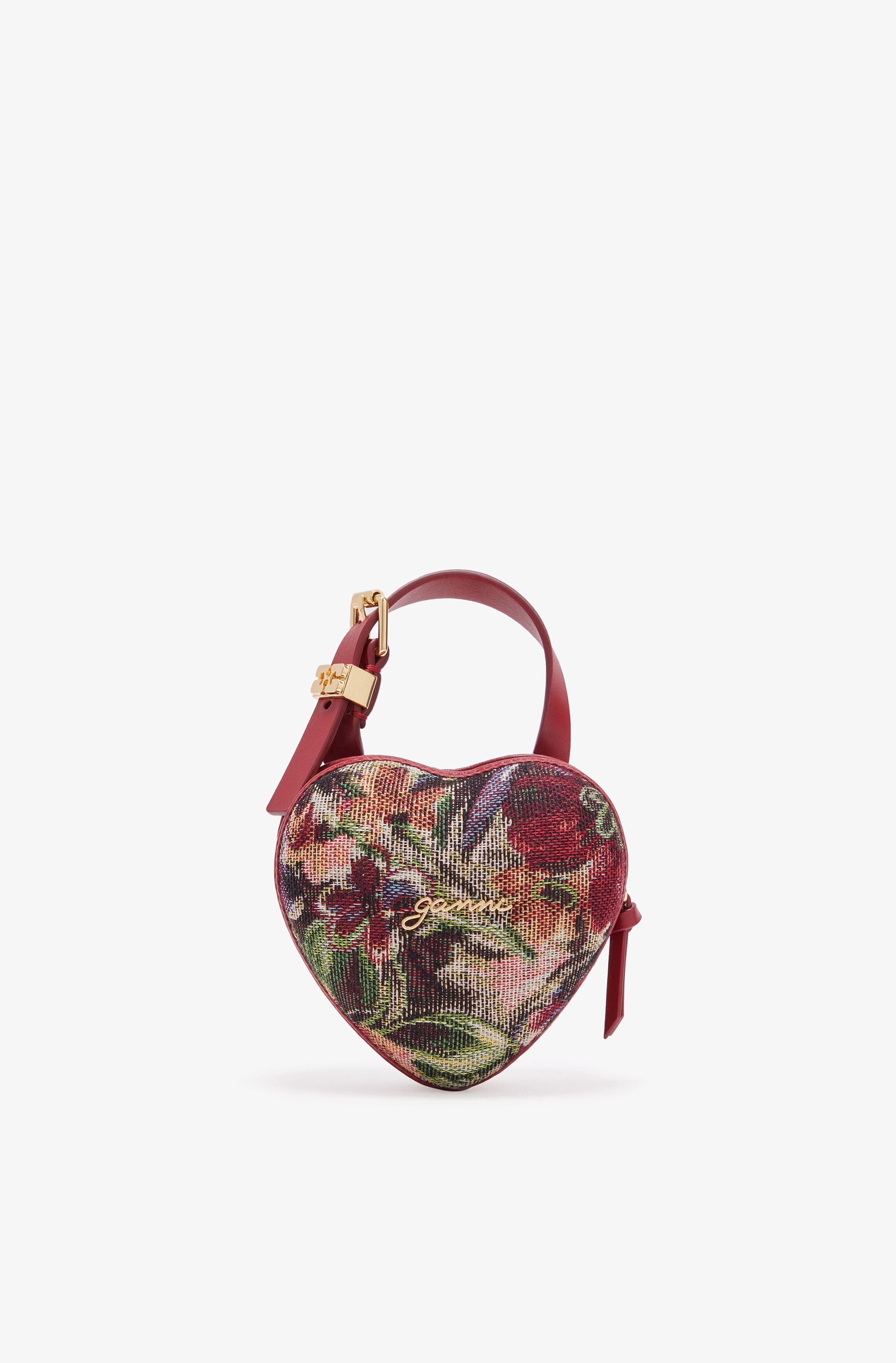 Tawny Port Tapestry Nano Heart Bag | GANNI ES
