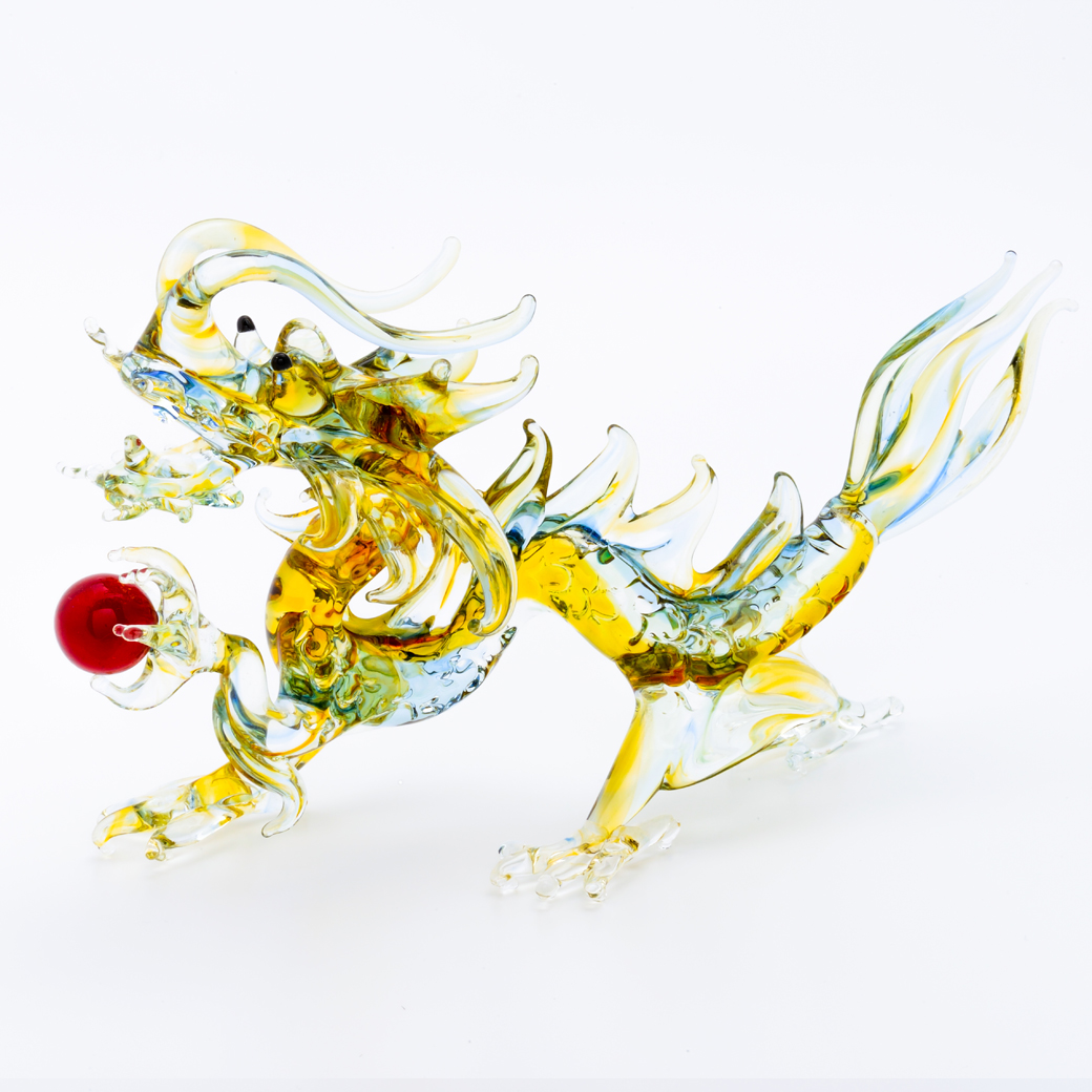 ガラス細工：3色ドラゴンのご紹介｜有限会社グラススクエア