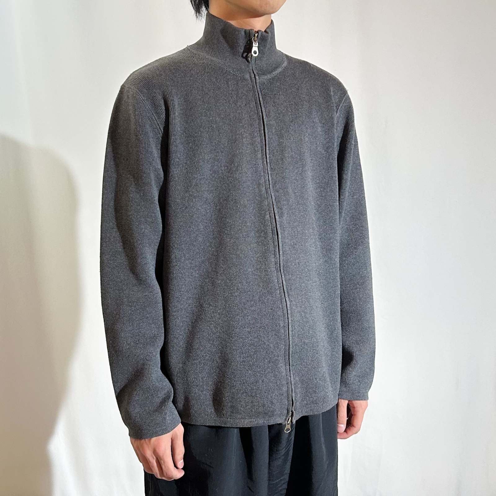 古着–00's GAP ダブルジップ ドライバーズ ニット セーター – 【古着