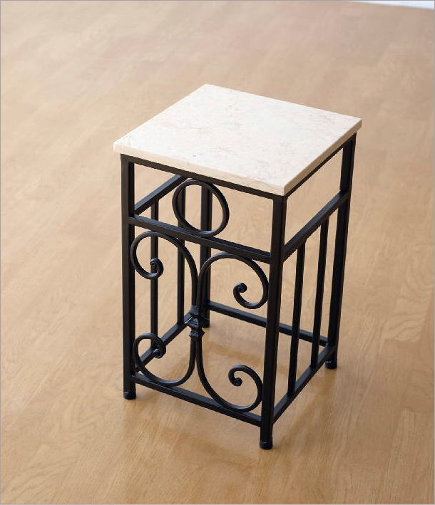 花台 コンソールテーブル おしゃれ 大理石 モダン 低め アンティーク