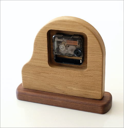 置き時計 おしゃれ アナログ 木製 天然木 無垢 日本製 かわいい 手作り