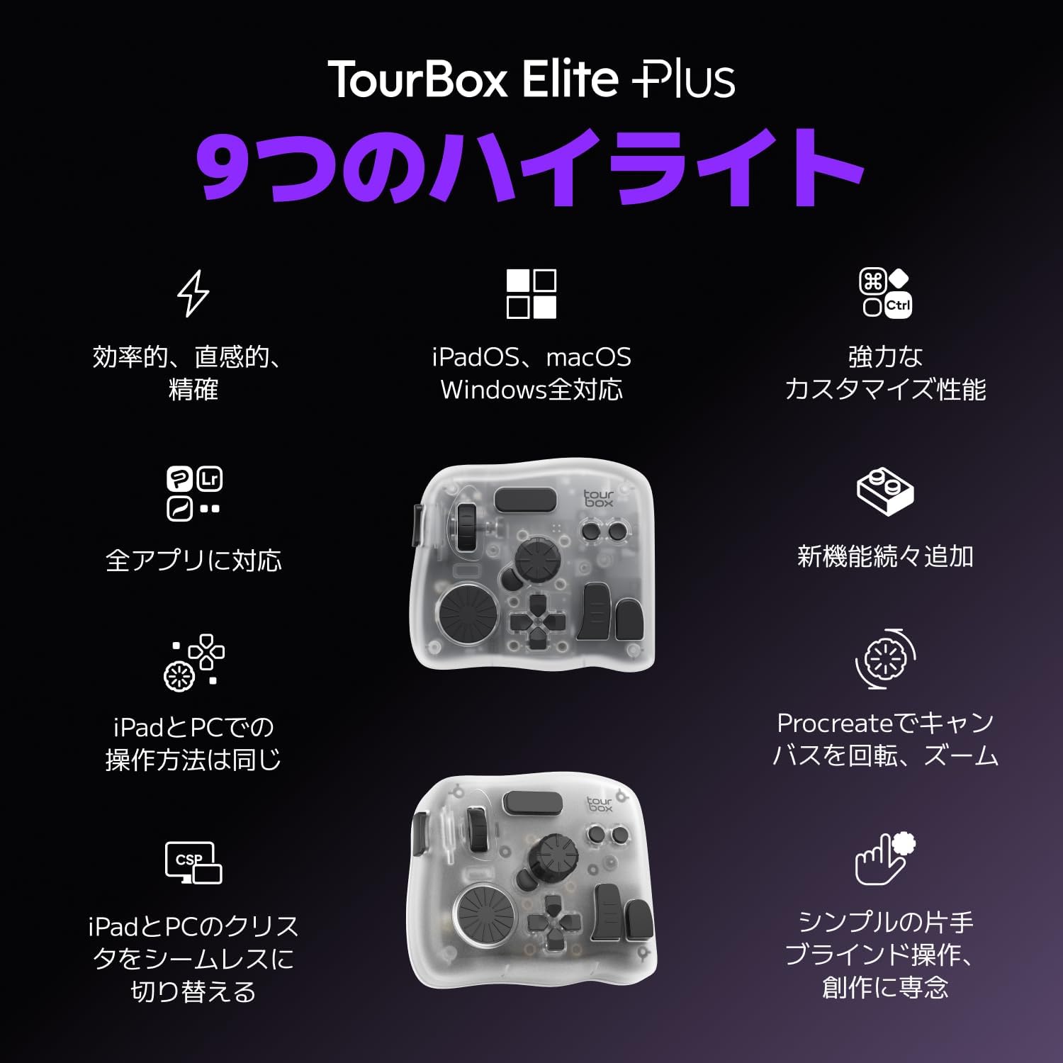 TourBox(ツアーボックス) TourBox Elite Plus クリアー
