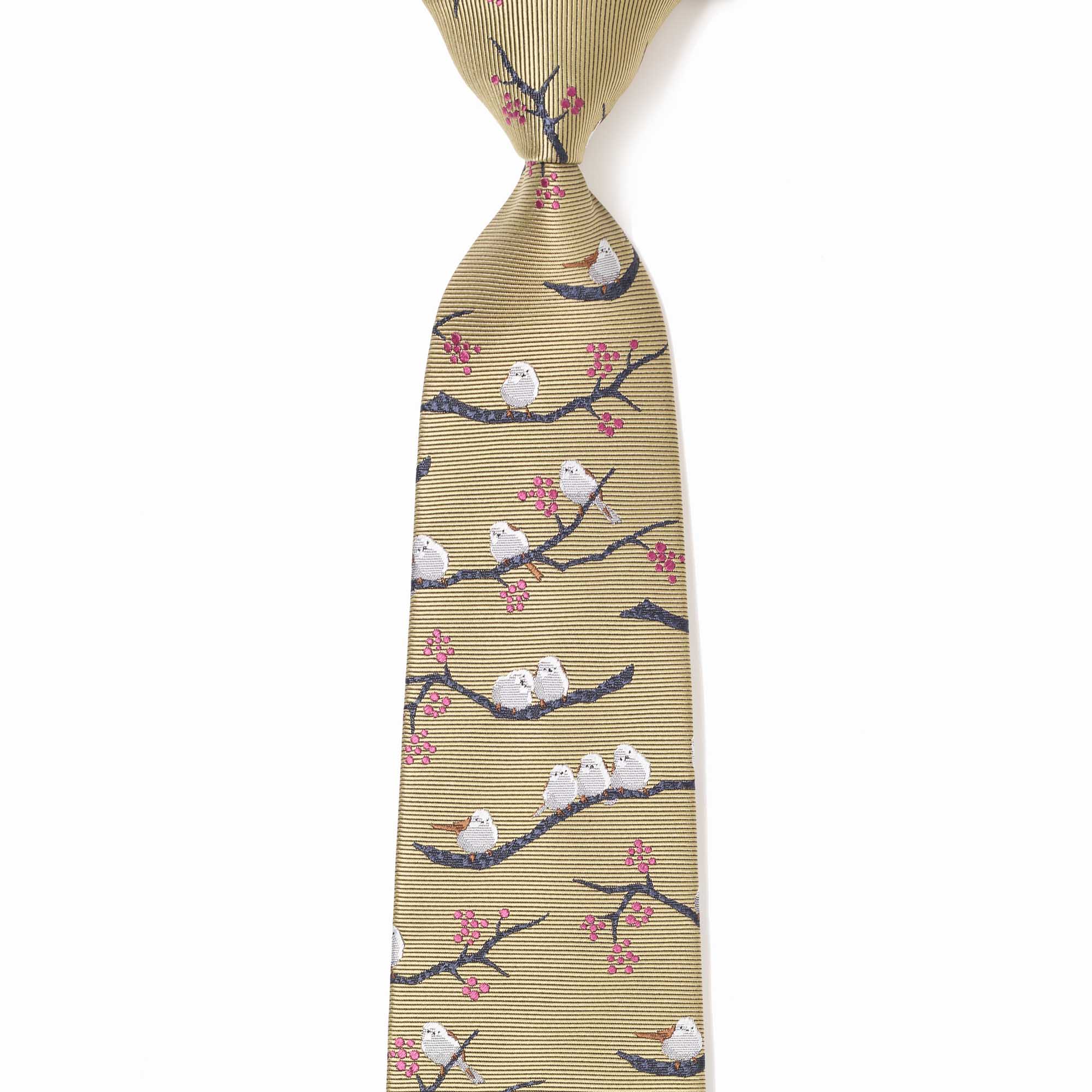 シマエナガ(ベージュ): ネクタイ | 銀座田屋